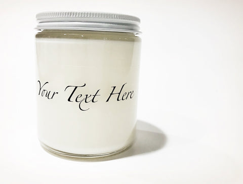 Personalized Clear Jar Candle 9 oz